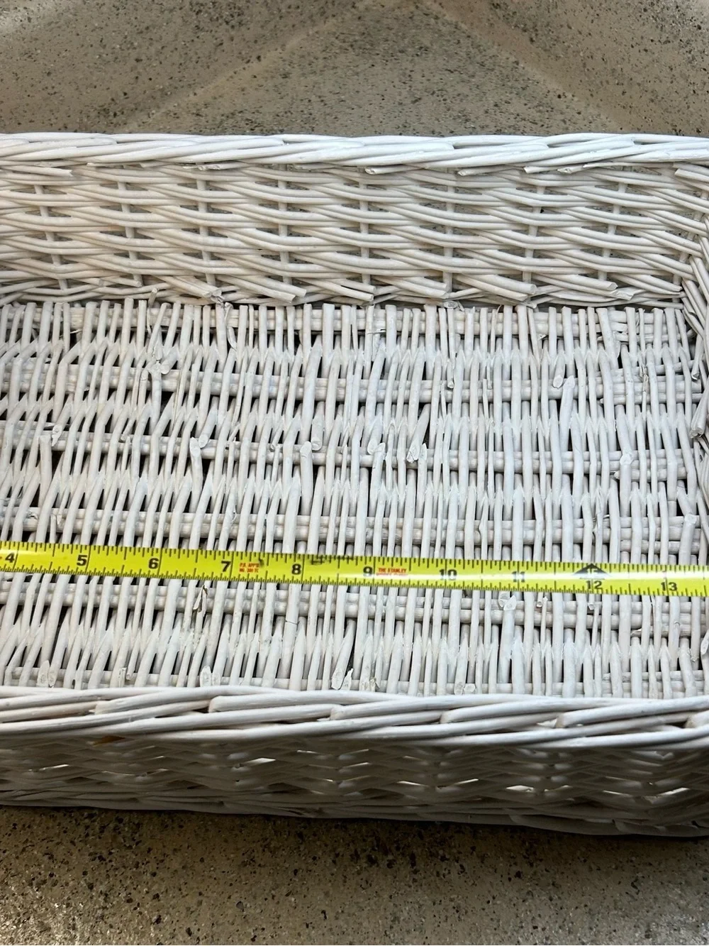 Set of Two White Wicker Storage Baskets - Versatile Home Accents Organizer